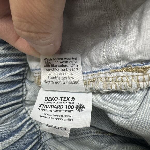 SO Paperbag Jeans Womens 0 24 Waist High Rise Mom Lightwash Ripped Destroyed - Picture 8 of 11